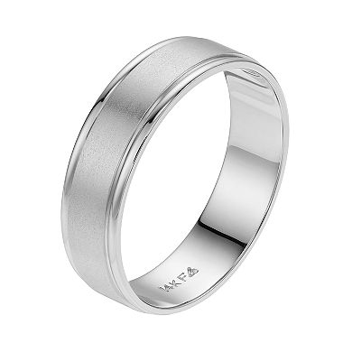 Men's AXL 14k White Gold Wedding Band