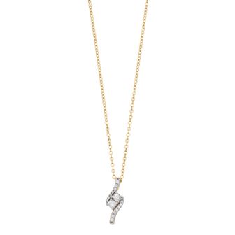 Sterling Silver 1/4 Carat T.W. Diamond 2-Stone Pendant