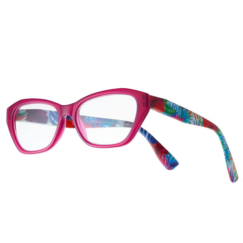 Womens Modera by Foster Grant Kensie Floral Cat-Eye Reading Glasses, Size: