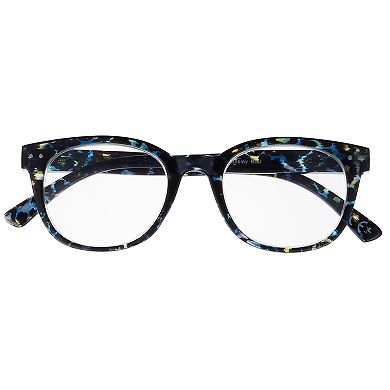 Women's Modera by Foster Grant Kinsley Blue Leopard Square Reading Glasses