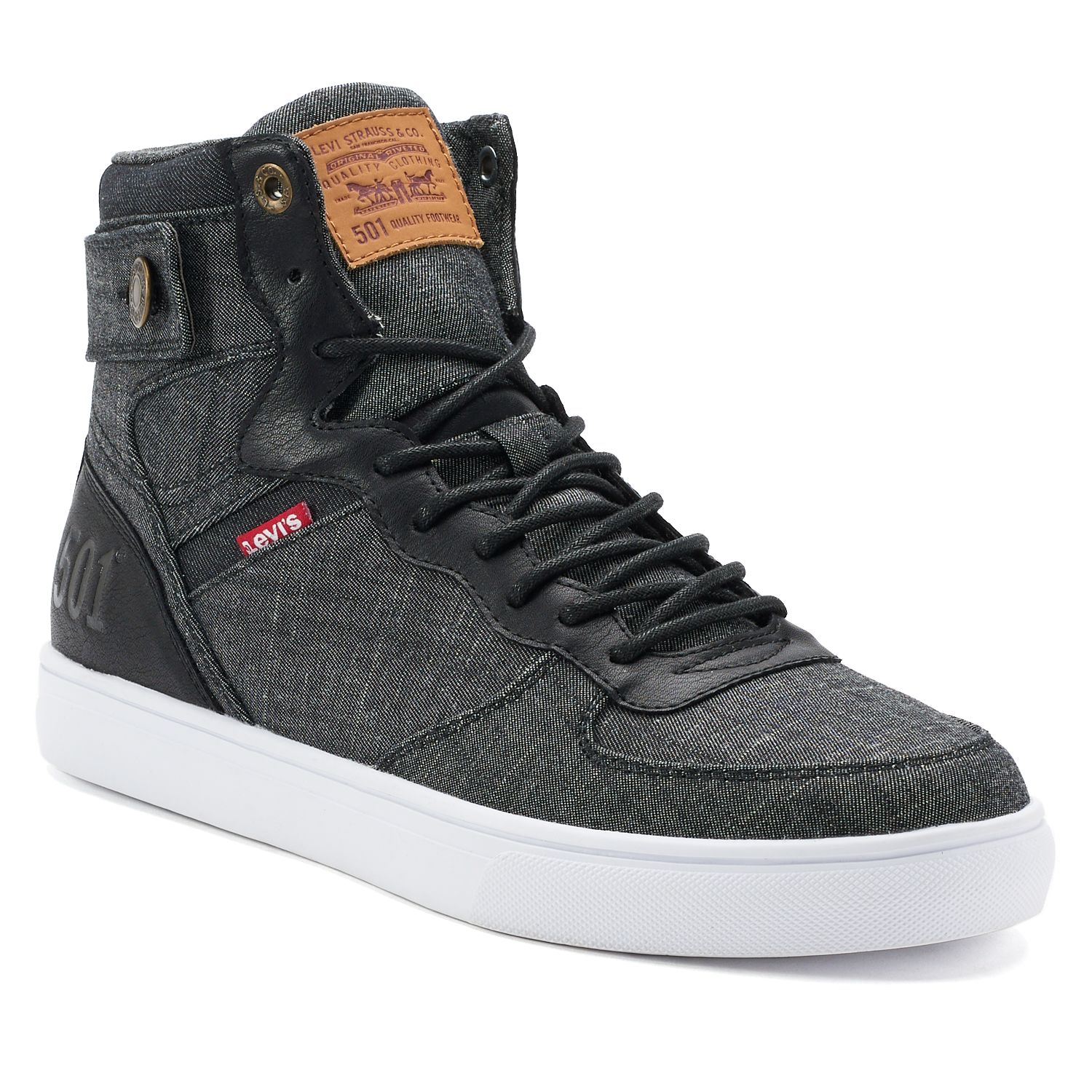 levi's men's jeffrey high top sneaker