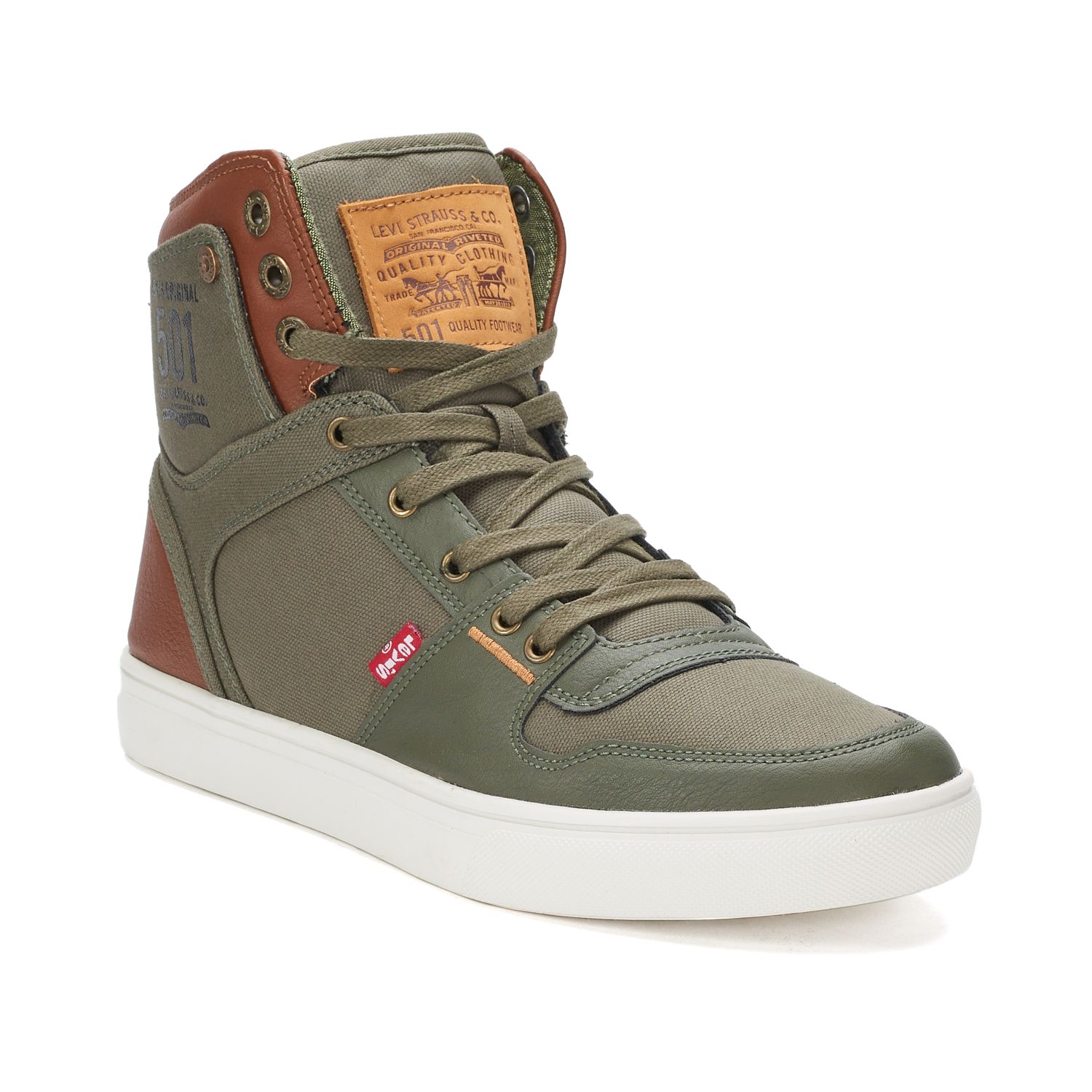 levi high top zip shoe