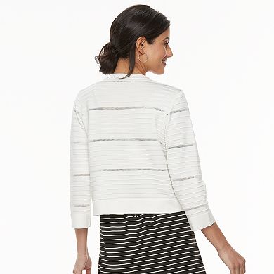 Women's Nina Leonard Open-Weave Knit Bolero