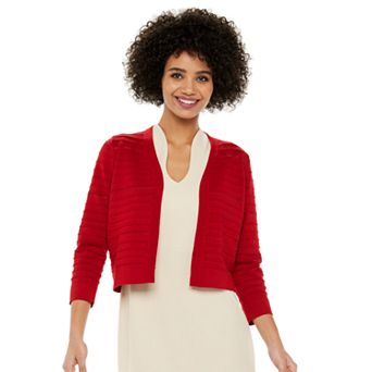 Women's Nina Leonard Open-Weave Knit Bolero