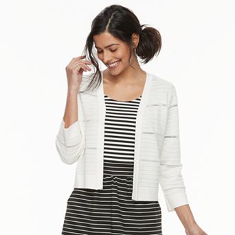 Women's Nina Leonard Open-Weave Knit Bolero