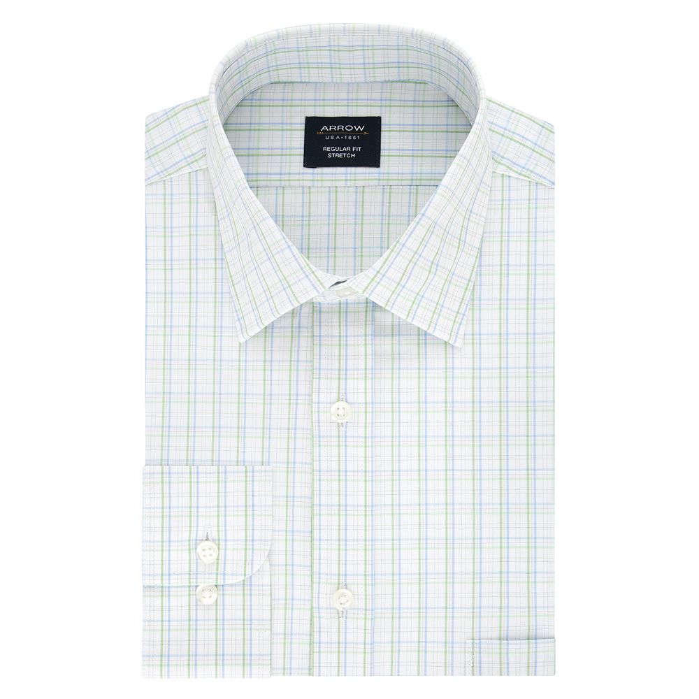 Men's Arrow Regular-Fit Stretch Spread-Collar Dress Shirt