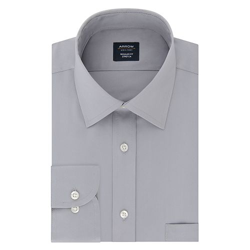 Men's Arrow Regular-Fit Stretch Spread-Collar Dress Shirt