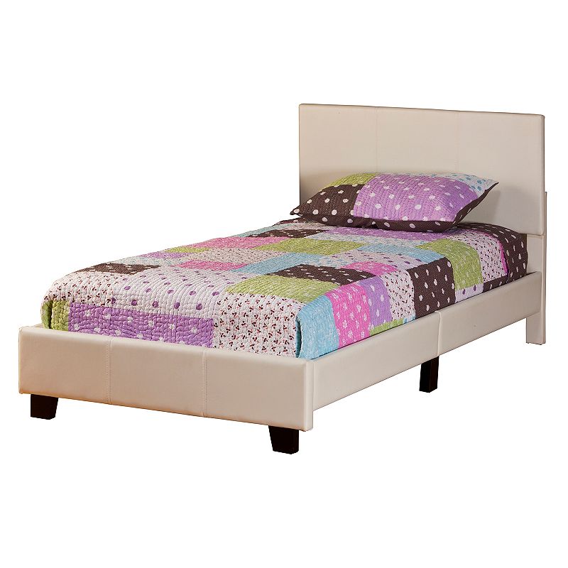 Hillsdale Furniture Springfield Faux-Leather Twin Bed, White