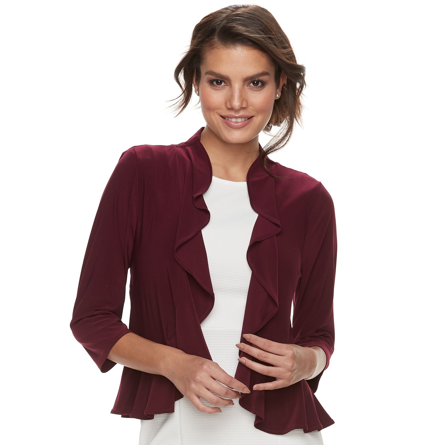 long ruffle cardigan