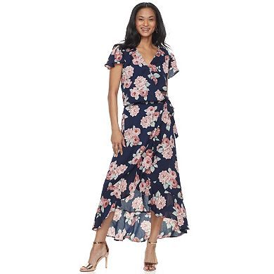 Women's Studio 253 Printed Ruffle Maxi Skirt