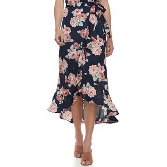 Women's Studio 253 Printed Ruffle Maxi Skirt