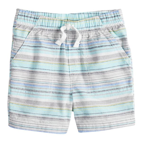 NWT Baby Boy's Jumping Beans Pull On Plaid Shorts Blue Size 9 Months 