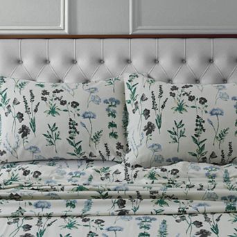 Tribeca Living Printed Flannel Extra Deep Pocket Sheet Set