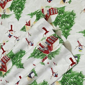 Tribeca Living Printed Flannel Extra Deep Pocket Sheet Set