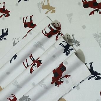 Tribeca Living Printed Flannel Extra Deep Pocket Sheet Set