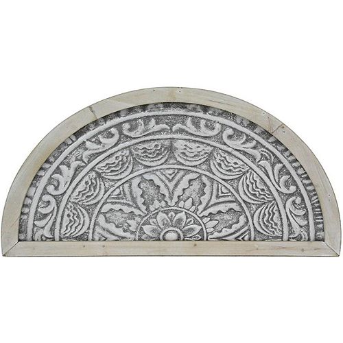 Arched Gray Medallion Wall Decor