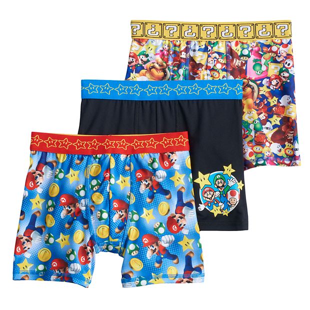 Big Boys 4-pk. Altheltic Super Mario Boxers