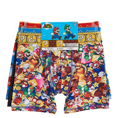 Boys 6-10 Super Mario Bros. 3-Pack Boxer Briefs