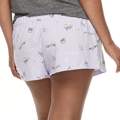 Plus Size SO® Printed Pajama Sleep Shorts