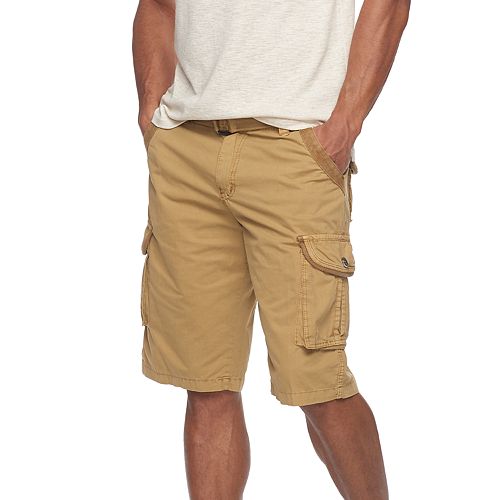 Men's RawX Regular-Fit Belted Cargo Shorts