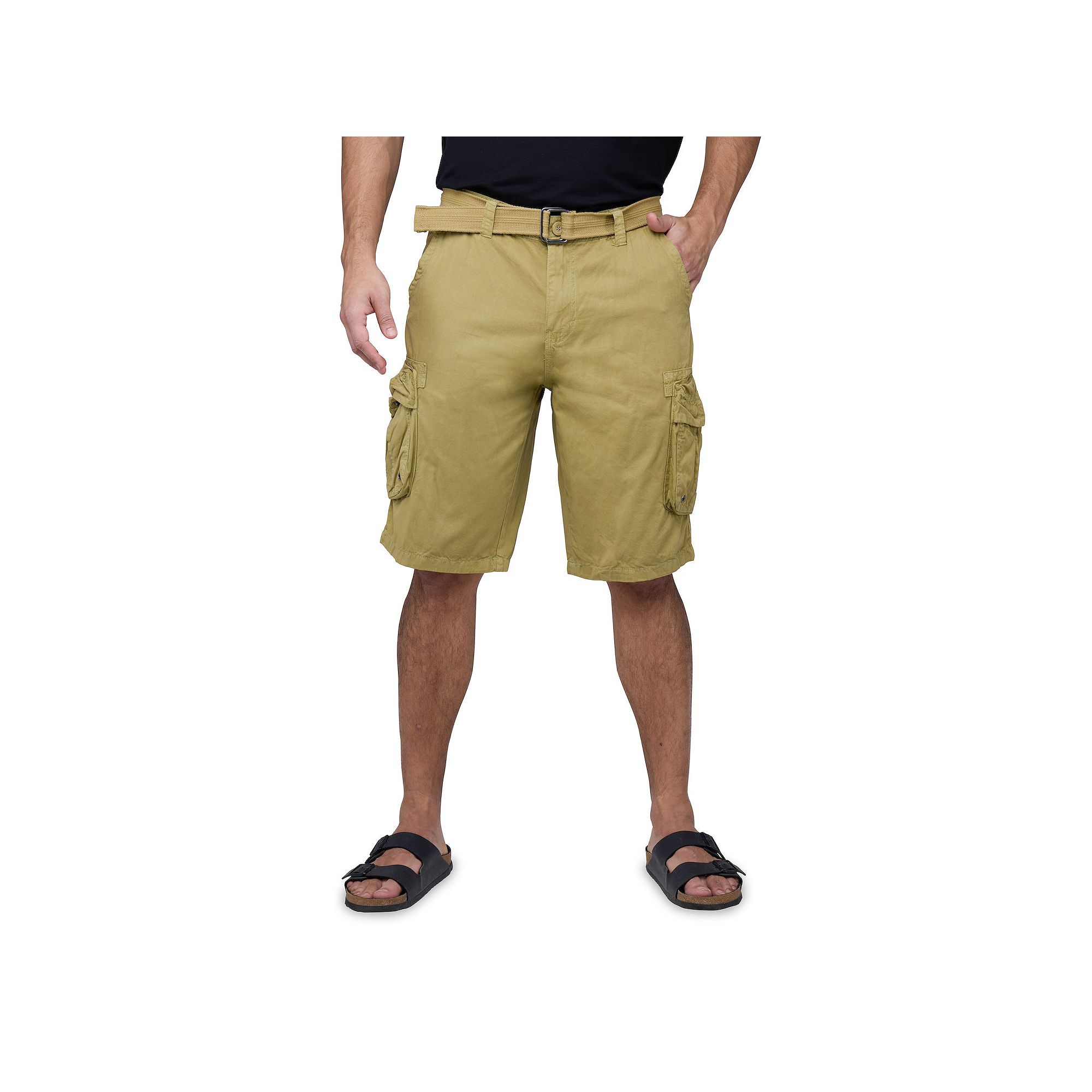 Mens RAW X by Xray Regular-Fit Belted Cargo Shorts, Size: 30, Green