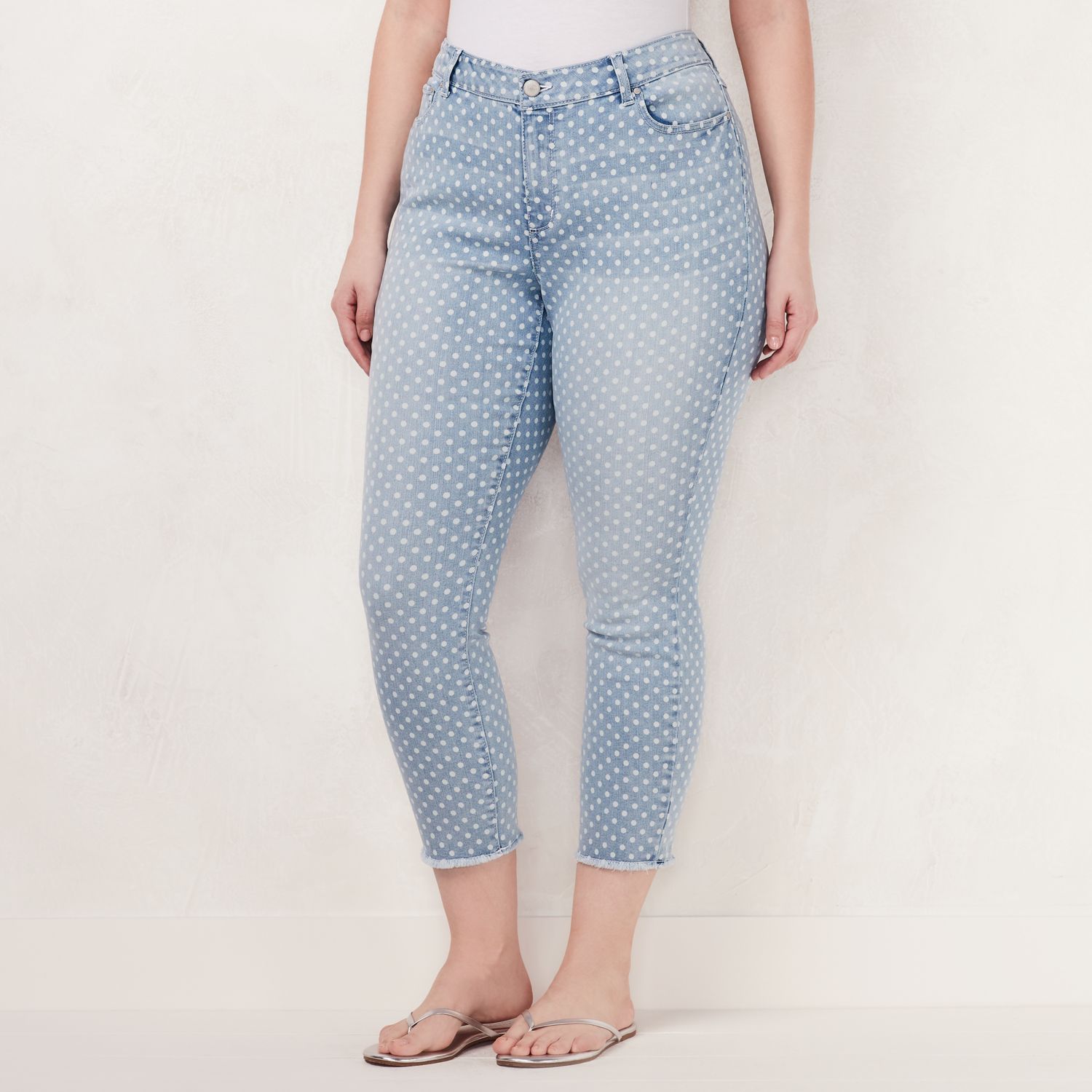 lauren conrad polka dot jeans