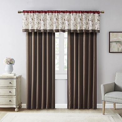 Madison Park 1-Panel Belle Light Filtering Embroidered Window Curtain