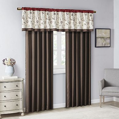 Madison Park 1-Panel Belle Light Filtering Embroidered Window Curtain