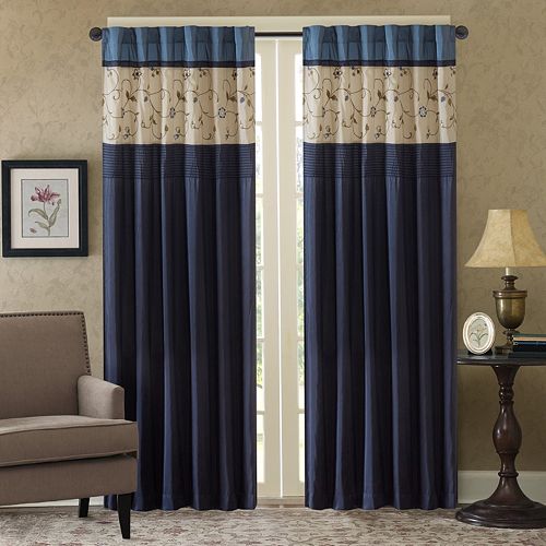 Madison Park 1-Panel Belle Embroidered Window Curtain