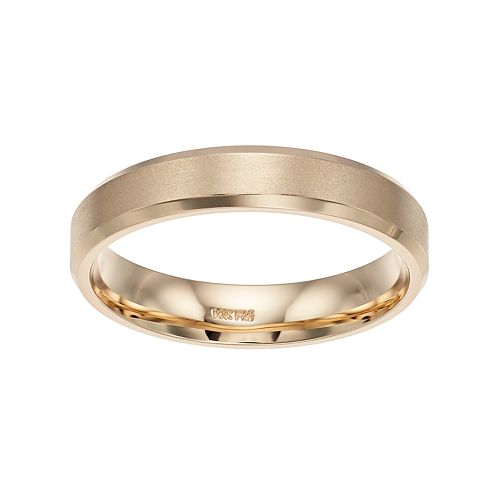 Men's 14k Gold Brushed Wedding Band
