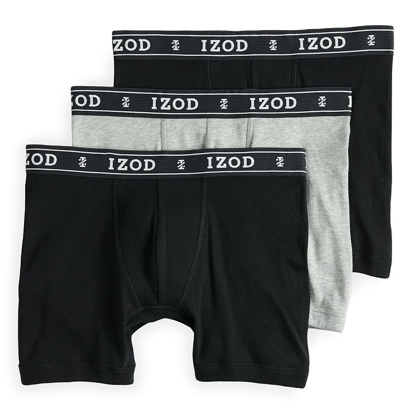 UPC 766159735605 product image for Men's IZOD 3-pack Classic-Fit Boxer Briefs, Size: Small, Black | upcitemdb.com