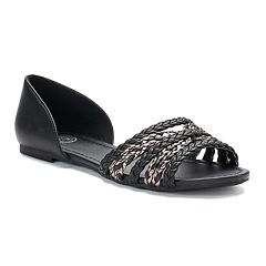 kohls womens black flats