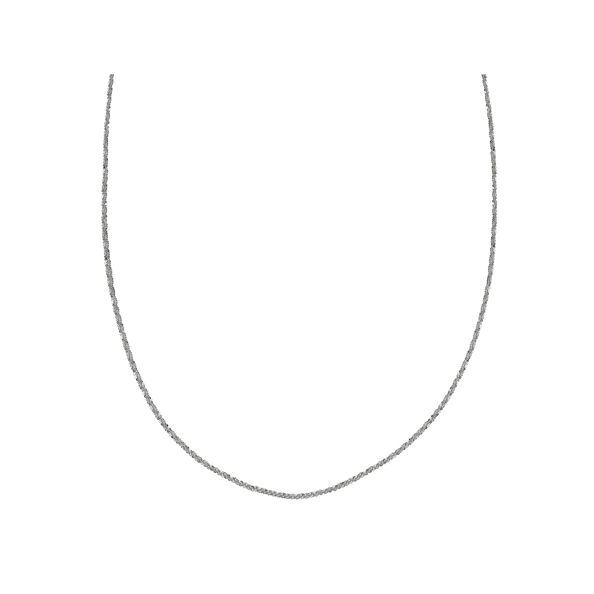 PRIMROSE Sterling Silver Sparkle Chain Necklace, Womens, Size: 16