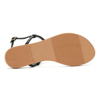 Women's LC Lauren Conrad Basic Knotted T-Strap Sandals