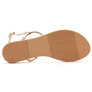 Women's LC Lauren Conrad Basic Knotted T-Strap Sandals