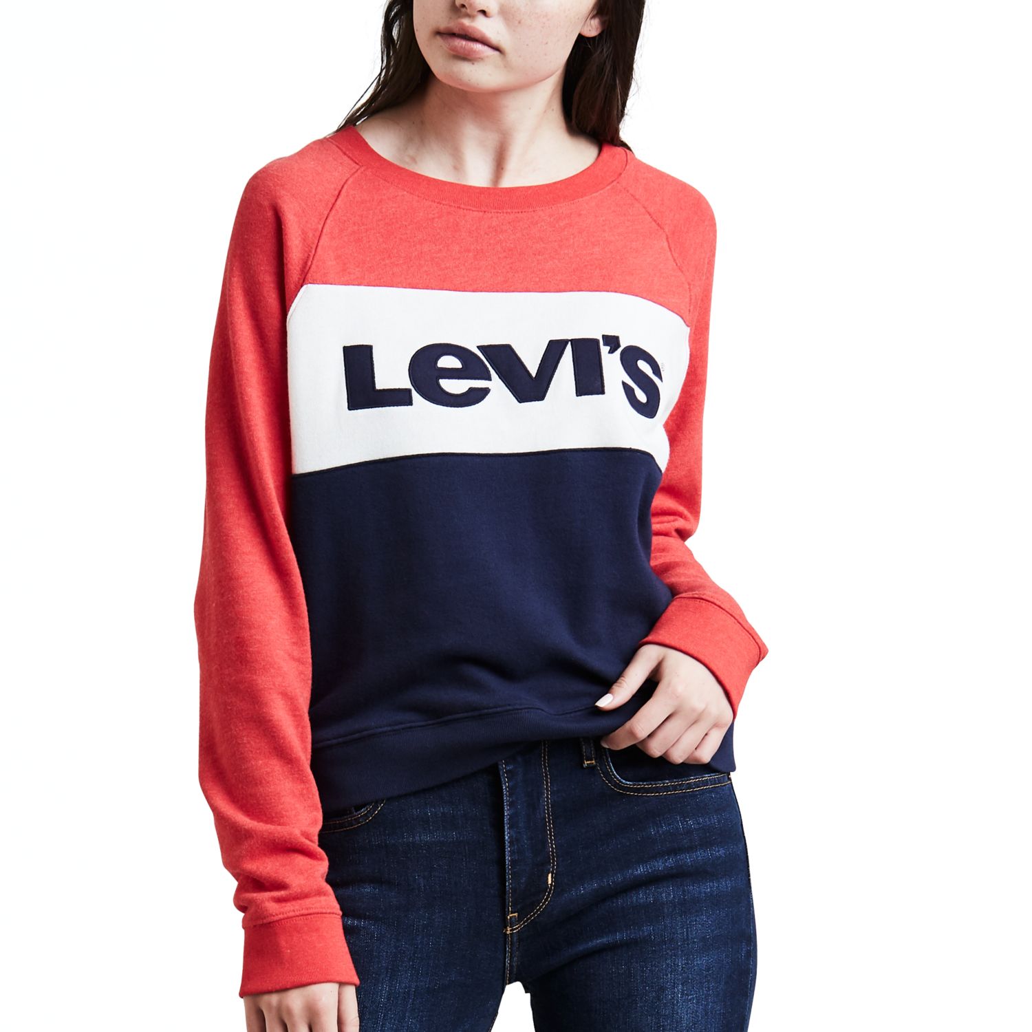 levis colorblock crewneck