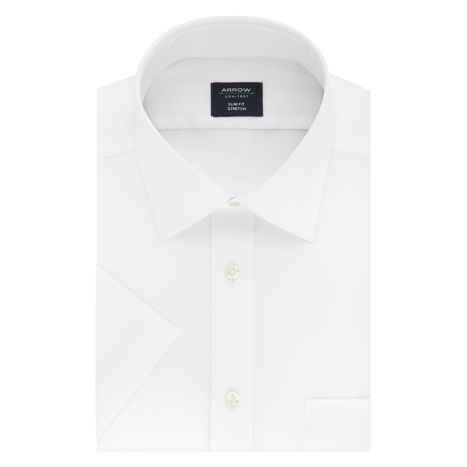 Men's Arrow Slim-Fit Stretch Short-Sleeved Dress Shirt