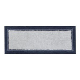 Madison Park Eastridge Striped Boarder Bathroom Rug