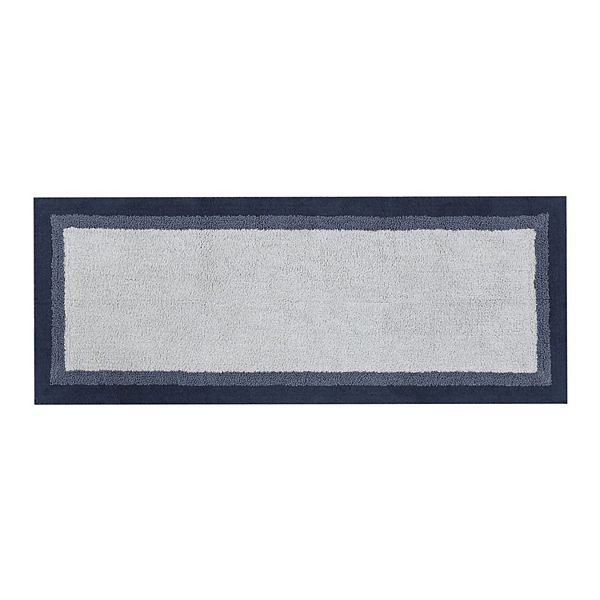 Madison Park Eastridge Striped Boarder Bathroom Rug