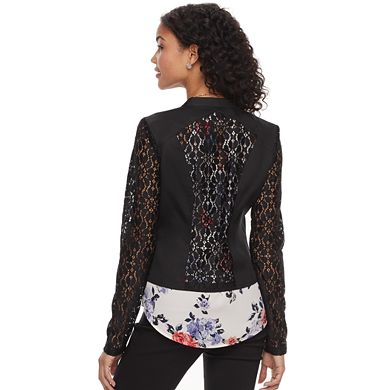 Juniors' Candie's® Lace Moto Jacket