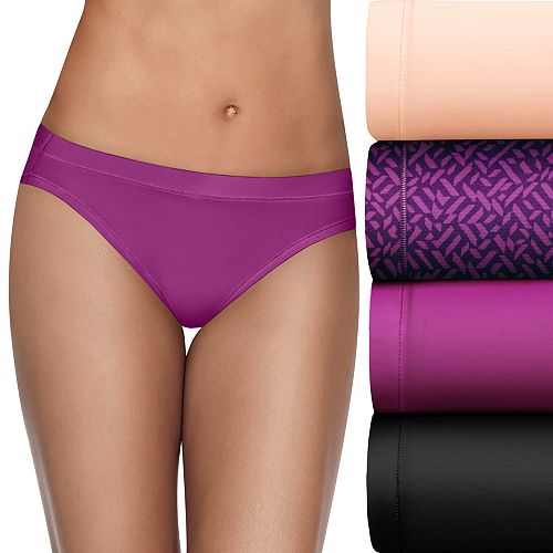 Hanes Ultimate 4pack Comfort Microfiber Cool Comfort Bikini Panty HXMFBK