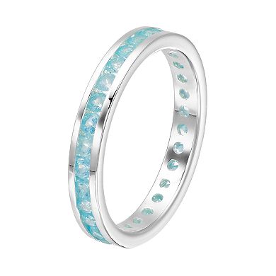 Traditions Sterling Silver Channel-Set Apatite Birthstone Ring