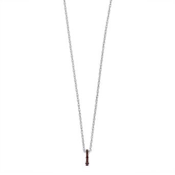 Traditions Jewelry Company Sterling Silver Channel-Set Garnet Birthstone Pendant Necklace
