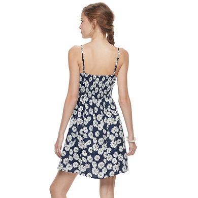 Juniors' SO® Floral Strappy Skater Dress