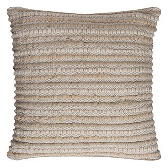 Rizzy Home Stripe Textured Linen Cotton Blend Throw Pillow