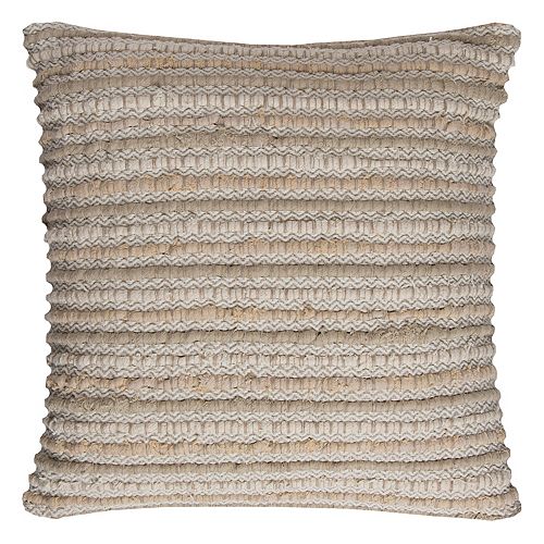 Rizzy Home Stripe Textured Linen Cotton Blend Throw Pillow