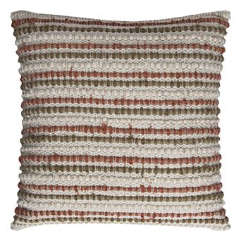 Rizzy Home Stripe Textured Linen Cotton Blend Throw Pillow