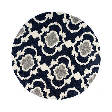 World Rug Gallery Florida Cozy Moroccan Trellis Shag Rug