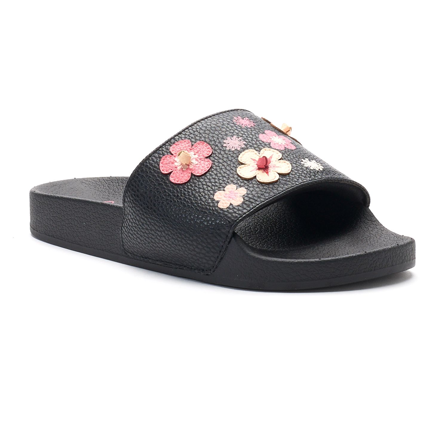 floral slide sandals