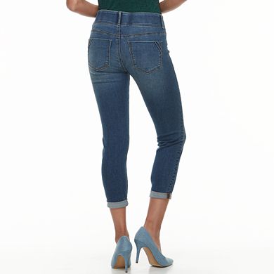 Petite Apt. 9® Tummy Control Cuffed Capri Jeans